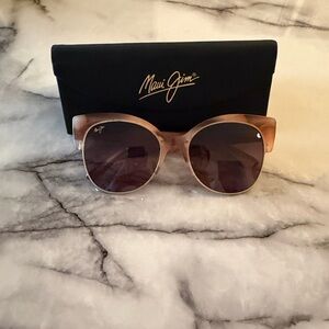 Maui Jim Women's Cat Eye Sunglasses - rose gold tortoise shell